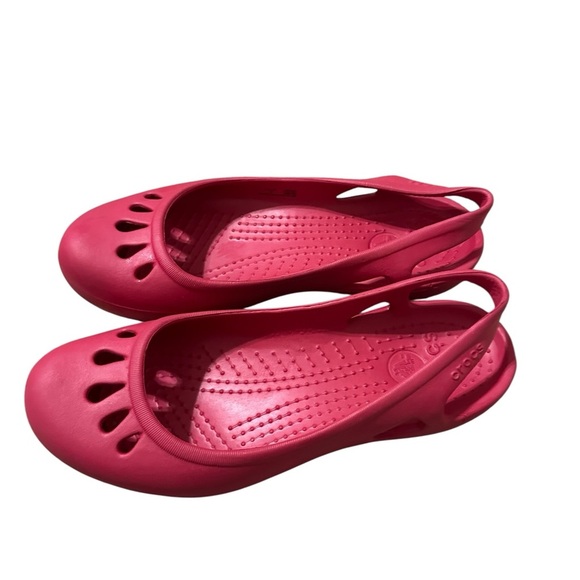 Crocs Kadee Ballet Flat Slip Ons Pink Size 8 Breathable Comfortable Round Toe - Picture 2 of 7